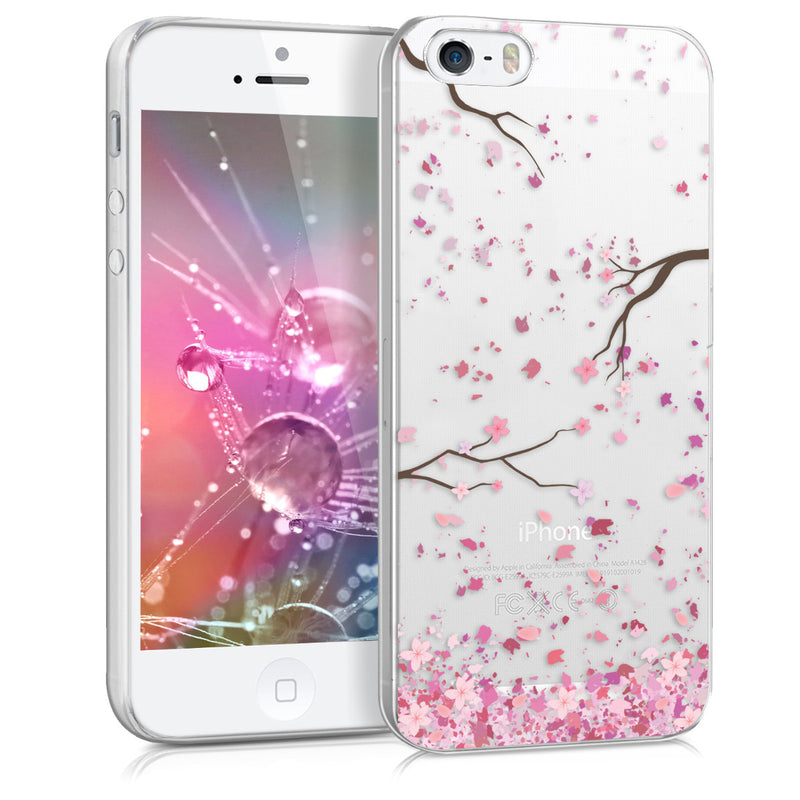 kwmobile Case Compatible with Apple iPhone SE (1st Gen 2016) / iPhone 5 / iPhone 5S - Transparent Silicone Case