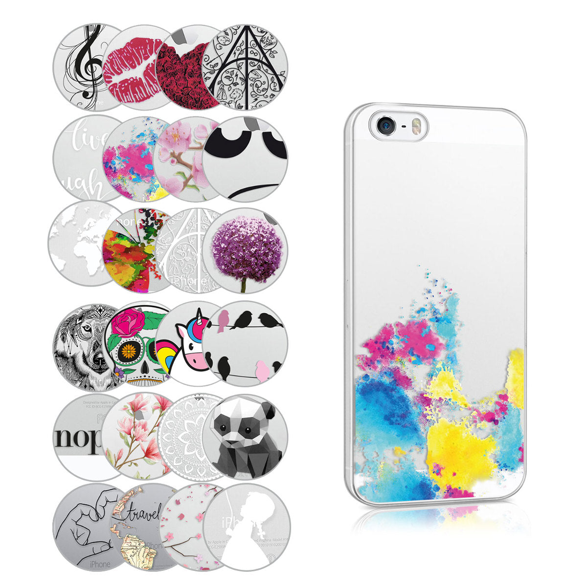 kwmobile Case Compatible with Apple iPhone SE (1st Gen 2016) / iPhone 5 / iPhone 5S - Transparent Silicone Case