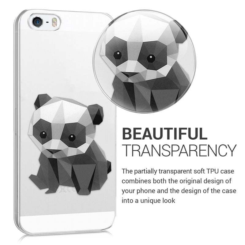 kwmobile Case Compatible with Apple iPhone SE (1st Gen 2016) / iPhone 5 / iPhone 5S - Transparent Silicone Case