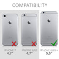 kwmobile Cell Phone Case for Apple iPhone 6 Plus / 6S Plus Case Wireless Charging Protective Cover