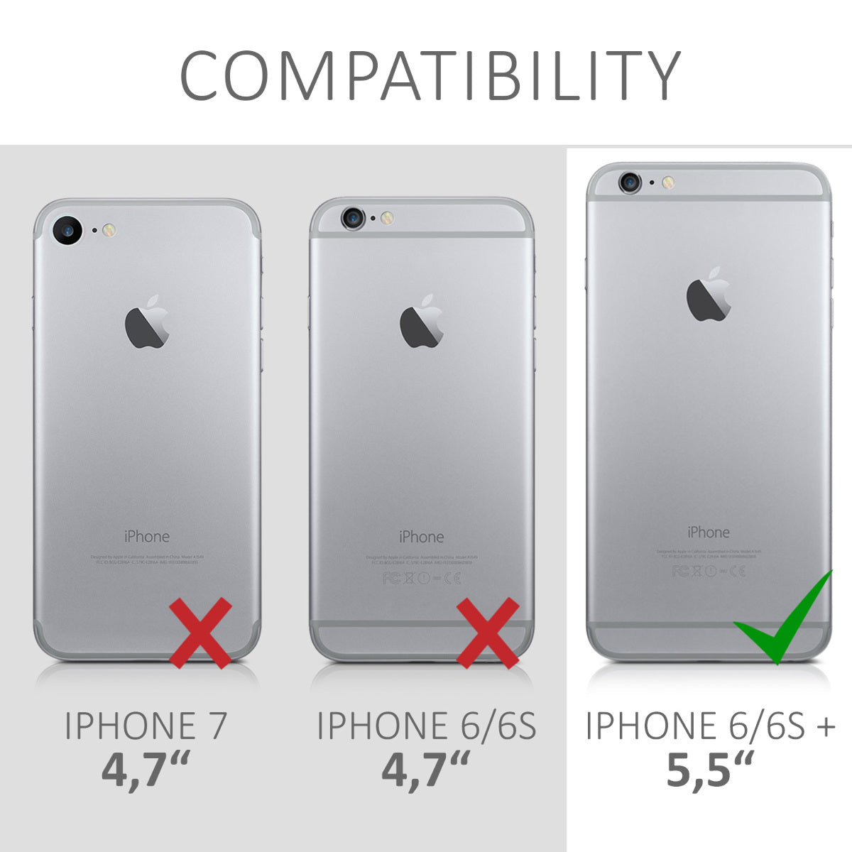 kwmobile Cell Phone Case for Apple iPhone 6 Plus / 6S Plus Case Wireless Charging Protective Cover