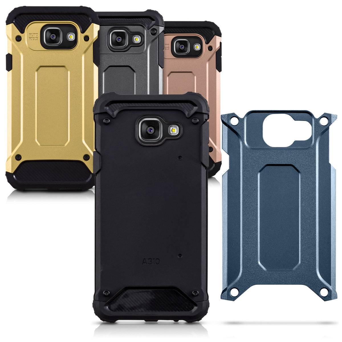 kwmobile Case Compatible with Samsung Galaxy A3 (2016) - Hybrid Phone Cover Protective Case