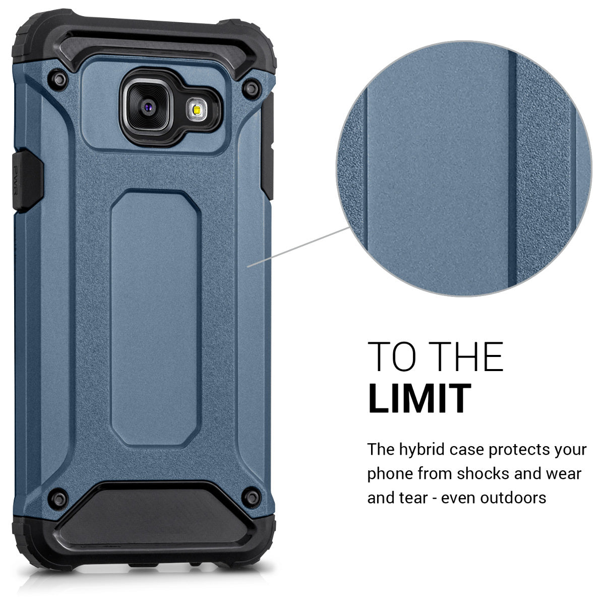 kwmobile Case Compatible with Samsung Galaxy A3 (2016) - Hybrid Phone Cover Protective Case
