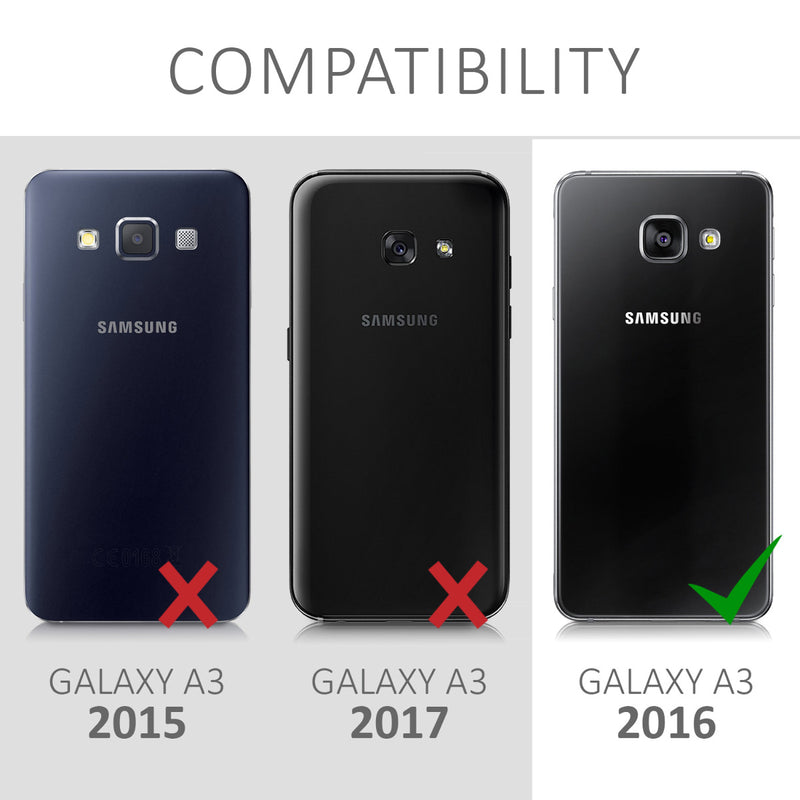 kwmobile Case Compatible with Samsung Galaxy A3 (2016) - Hybrid Phone Cover Protective Case