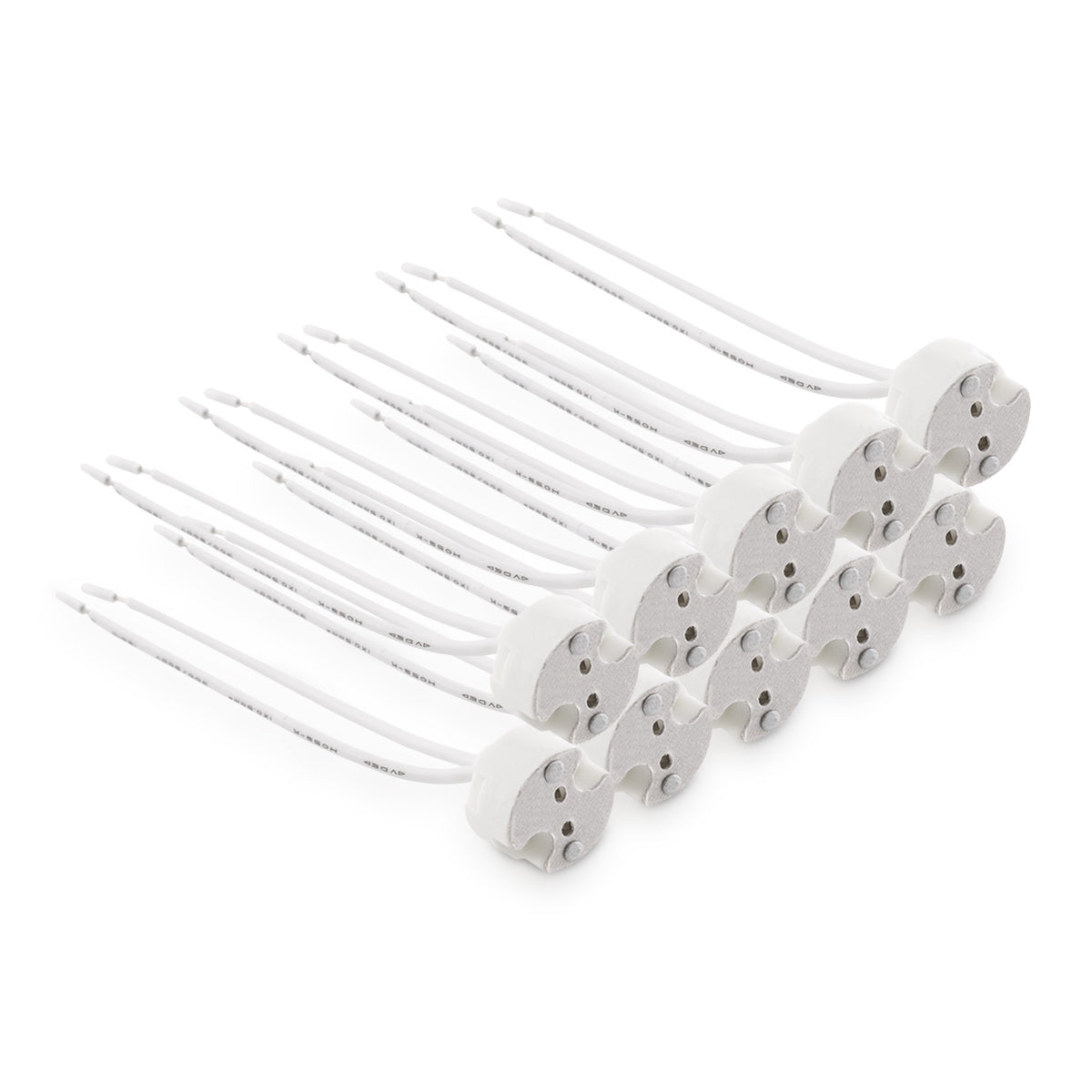 10x GU5.3 Lampholder with Cable 12V