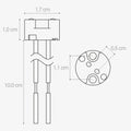 10x GU5.3 Lampholder with Cable 12V