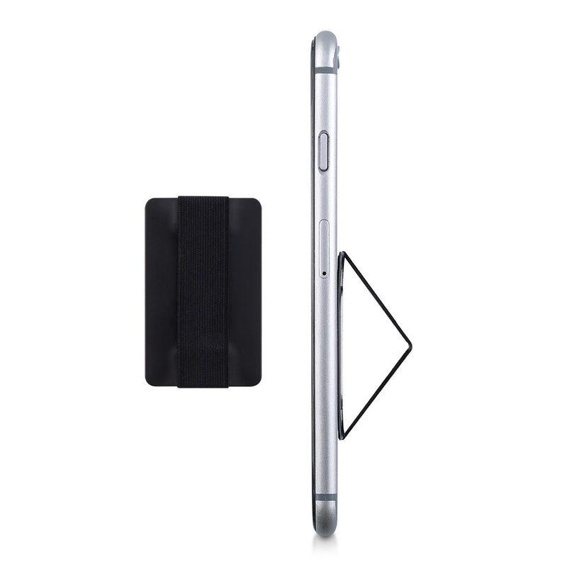 kwmobile Slim Smartphone Finger Grip Holder - Self-Adhesive Phone Finger Holder compatible with iPhone Samsung Sony Phones