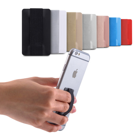 kwmobile Slim Smartphone Fingerhalter Griff Halter - Selbstklebende Handy Fingerhalterung Finger Halter kompatibel mit iPhone Samsung Sony Handys Schwarz Schwarz  