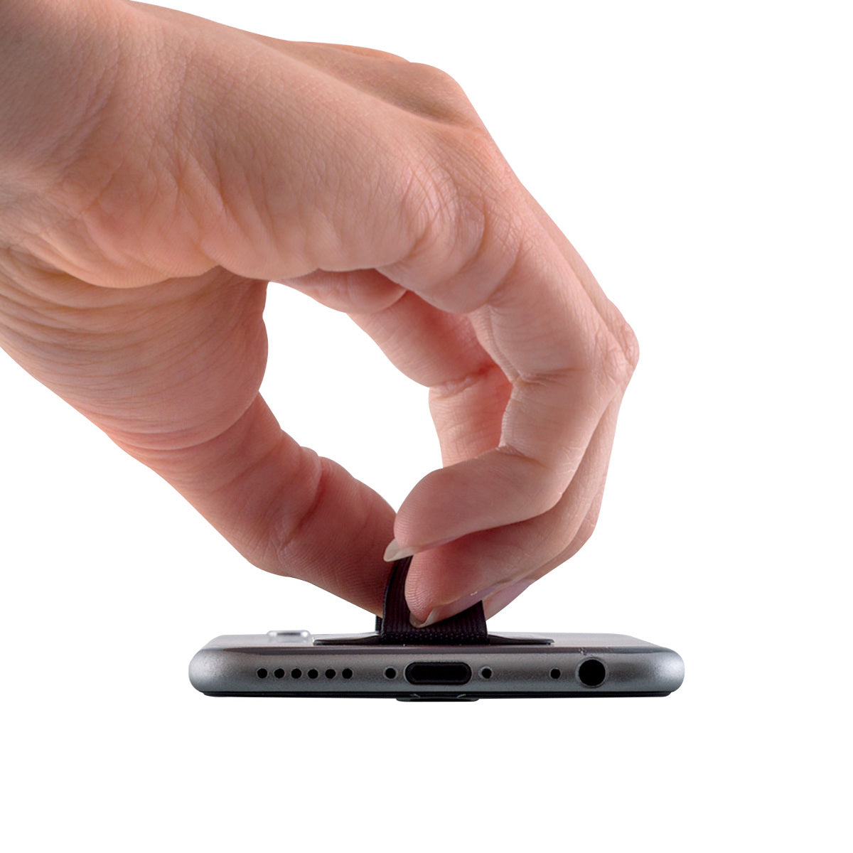kwmobile Slim Smartphone Finger Grip Holder - Self-Adhesive Phone Finger Holder compatible with iPhone Samsung Sony Phones