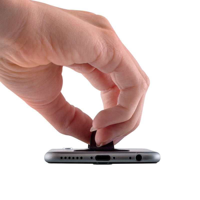 kwmobile Slim Smartphone Finger Grip Holder - Self-Adhesive Phone Finger Holder compatible with iPhone Samsung Sony Phones