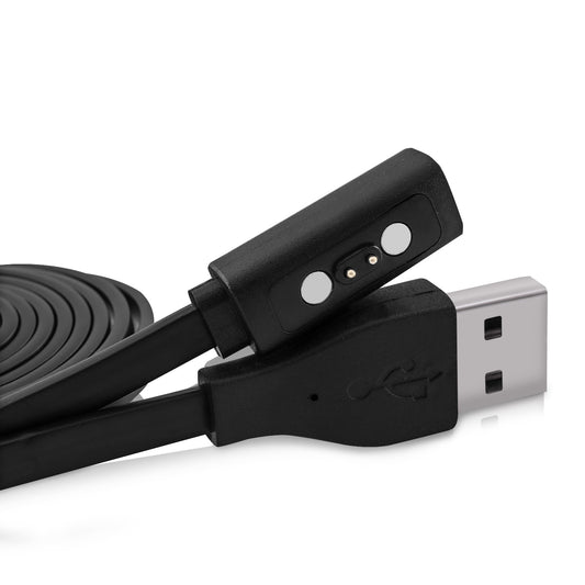 kwmobile kompatibel für Pebble 2SE / 2+ / Time / Time Steel / Time Round USB Ladekabel - Charger für Smart Watch - Fitnesstracker Ersatzkabel Schwarz  