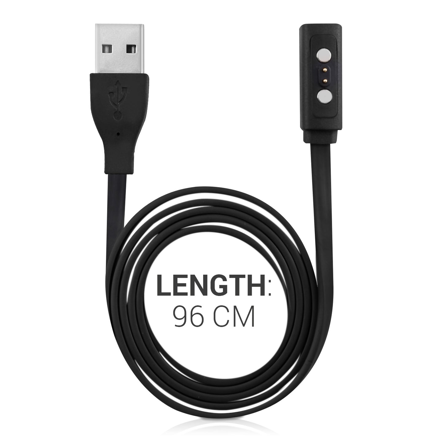 kwmobile Compatible for Pebble 2SE / 2+ / Time / Time Steel / Time Round USB Charging Cable Charger for Smart Watch Fitness Tracker Replacement Cable