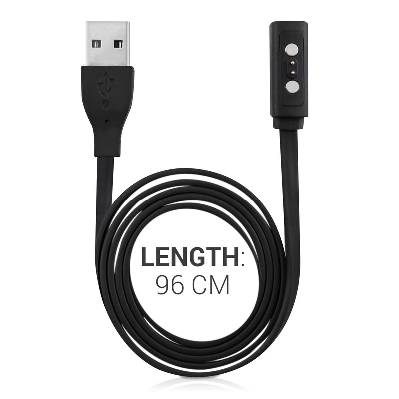 kwmobile Compatible for Pebble 2SE / 2+ / Time / Time Steel / Time Round USB Charging Cable Charger for Smart Watch Fitness Tracker Replacement Cable