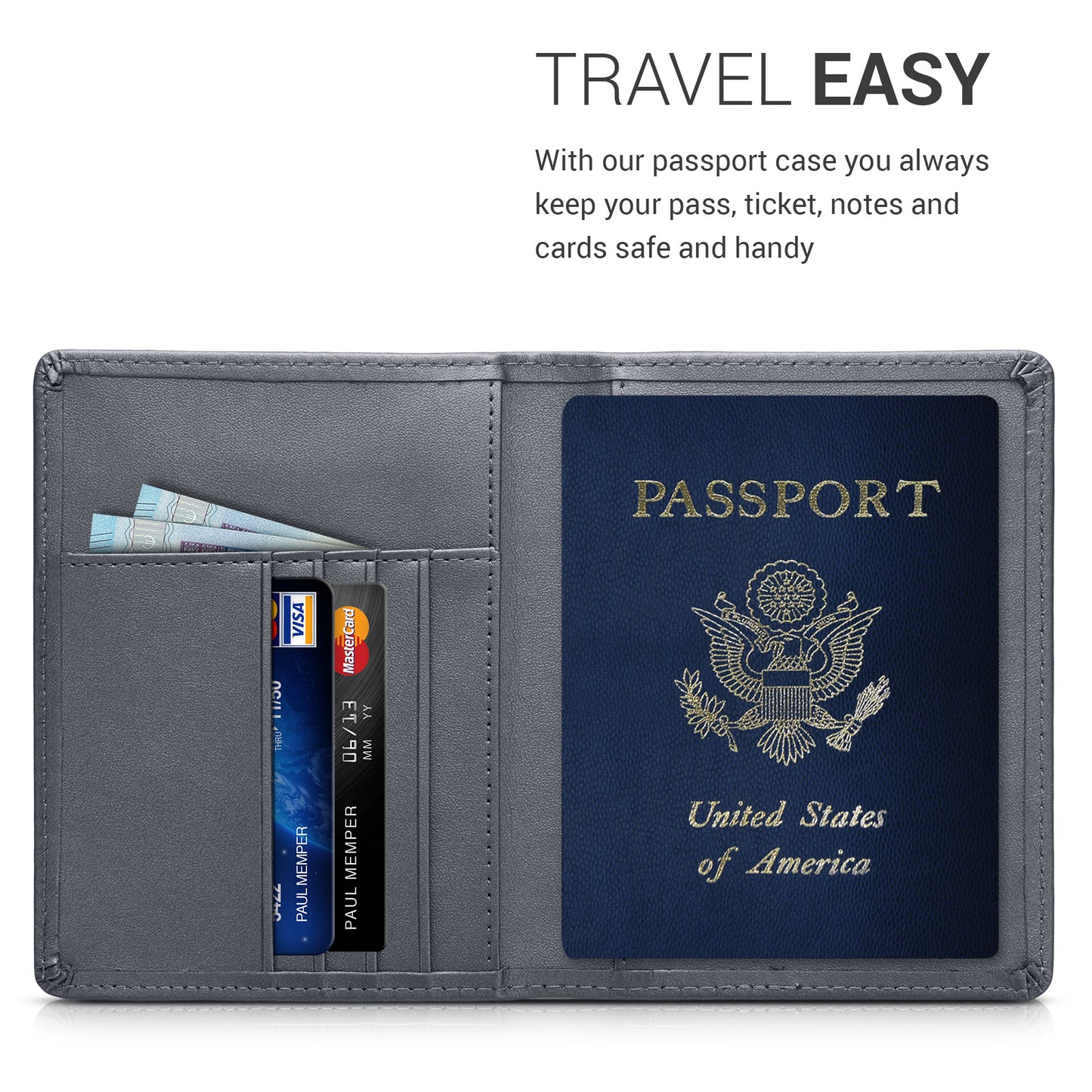 kwmobile Passport Holder with Card Slots