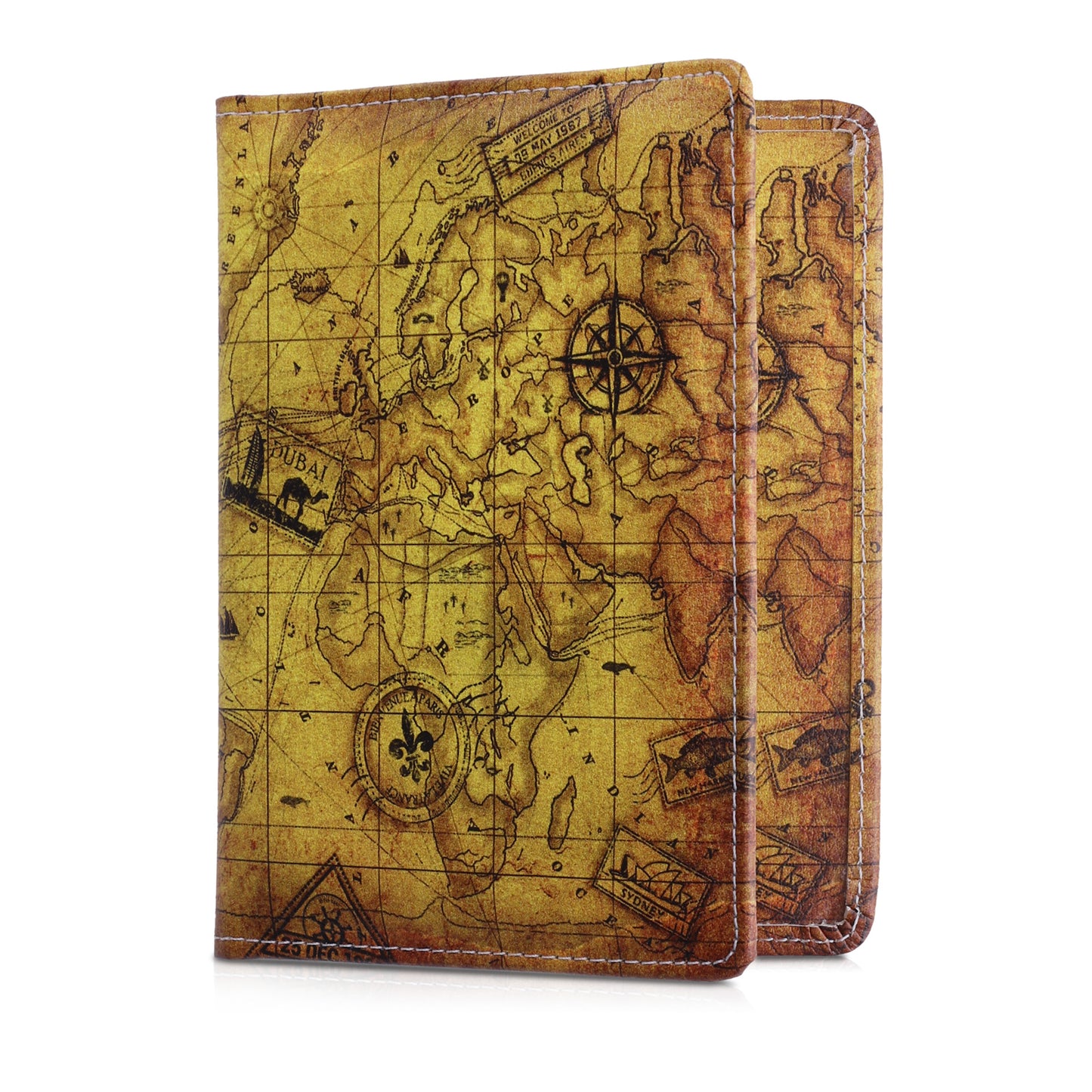 kwmobile Passport Holder with Card Slots ID Holder Passport Case Card Wallet Bag Multicolored