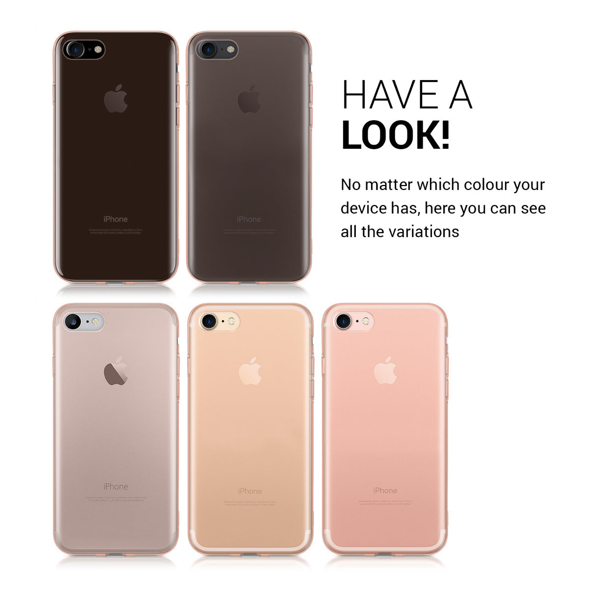 kwmobile Case Compatible with Apple iPhone SE (2022) / iPhone SE (2020) / iPhone 8 / iPhone 7 - Silicone Phone Case Transparent - Mobile Phone Cover