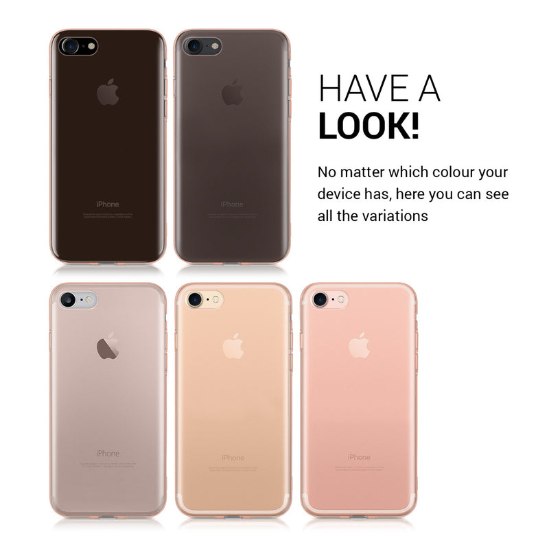 kwmobile Case Compatible with Apple iPhone SE (2022) / iPhone SE (2020) / iPhone 8 / iPhone 7 - Silicone Phone Case Transparent - Mobile Phone Cover