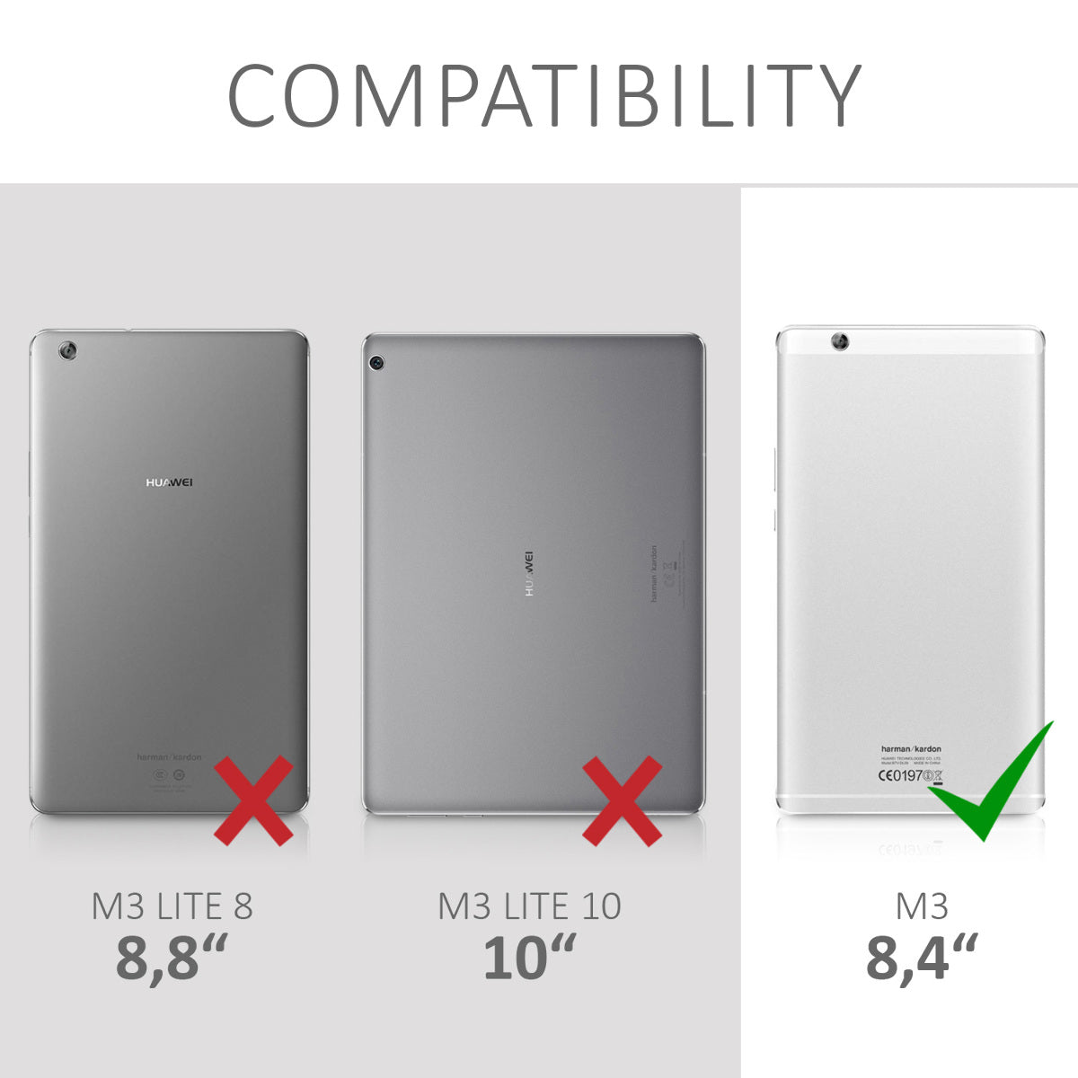 kwmobile Case Compatible with Huawei MediaPad M3 8.4 Tablet Cover