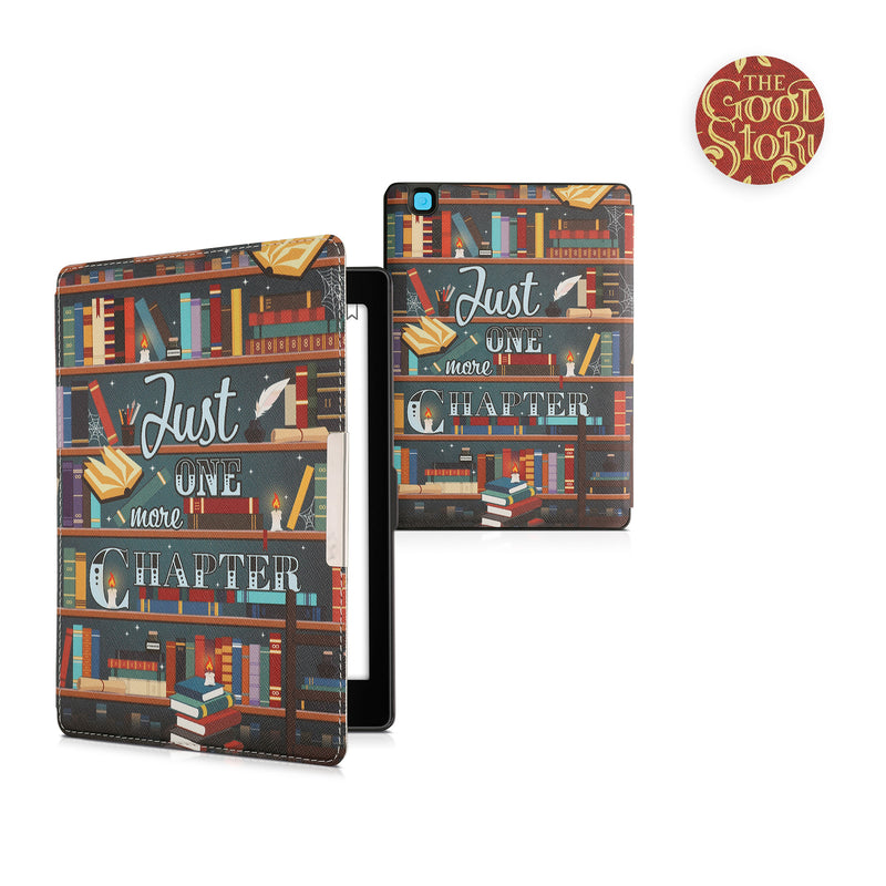 kwmobile Klapphülle kompatibel mit Kobo Aura ONE Hülle - eReader Case - Buchcover Good Story Gelb Orange Rot Gelb  [dsg32]