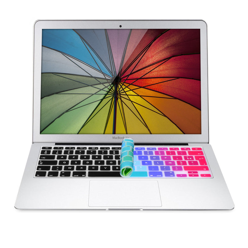 kwmobile Silicone Keyboard Protector AZERTY (France, Belgium) compatible with Apple MacBook Air 13''/Pro Retina 13''/15'' (up to mid-2016) A1369, A1466, A1502, A1425, A1398