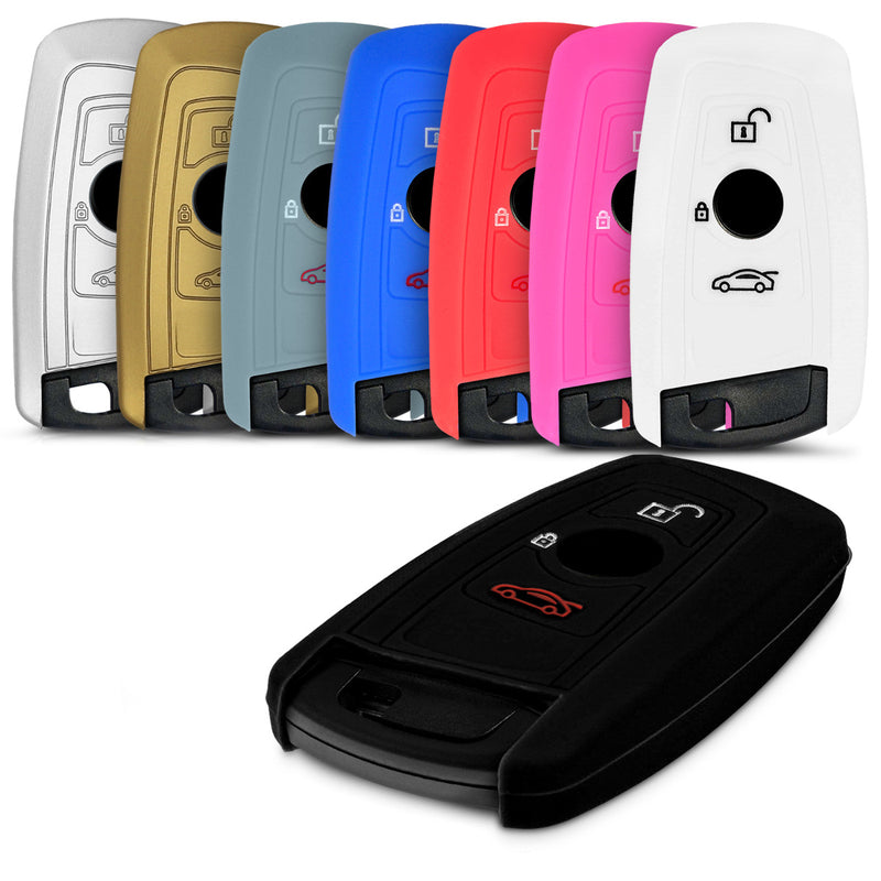 kwmobile Car Key Cover compatible with BMW 3-Button Key Fob (Keyless Go only)