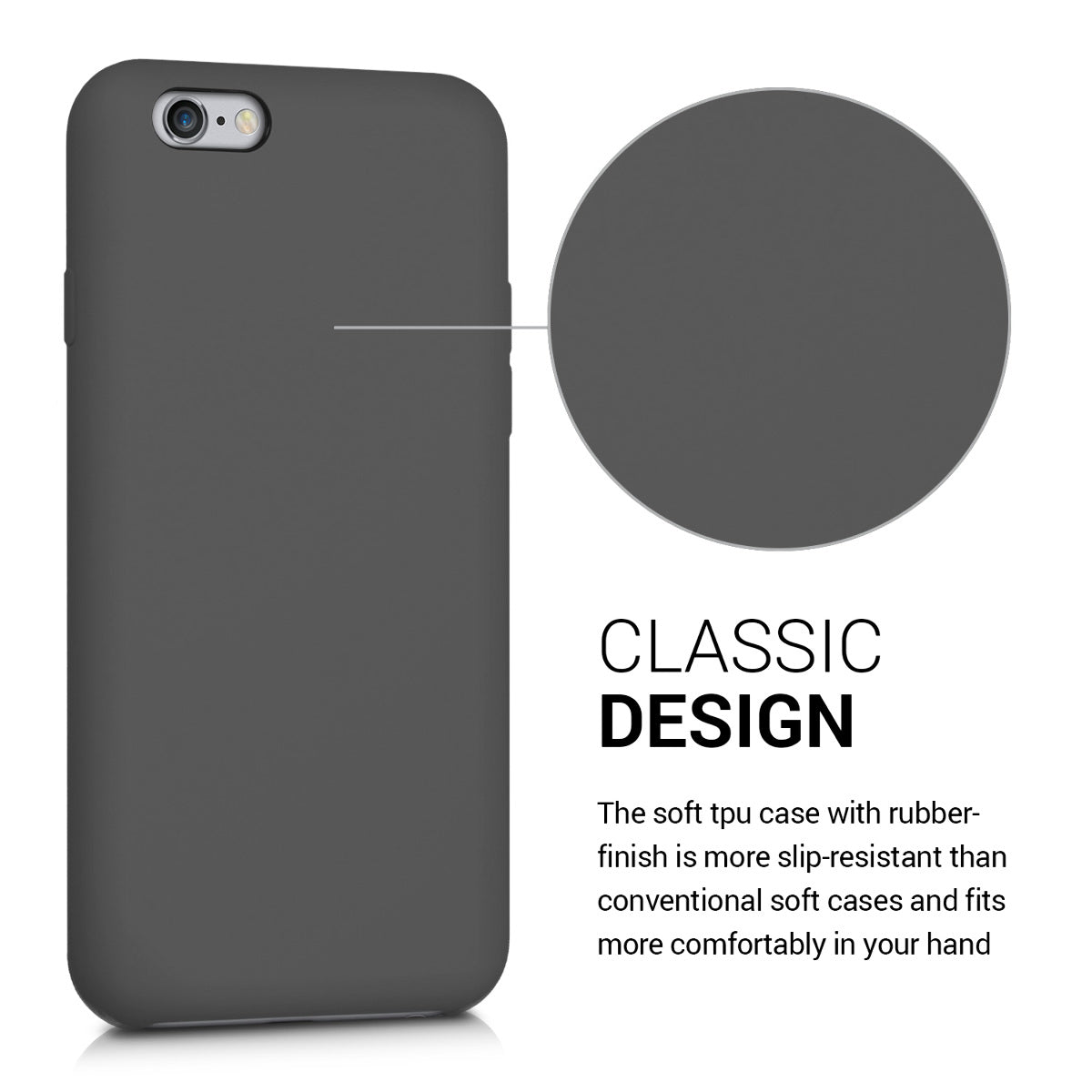 kwmobile Phone Case for Apple iPhone 6 / 6S Case - Silicone - Wireless Charging - Protective Cover