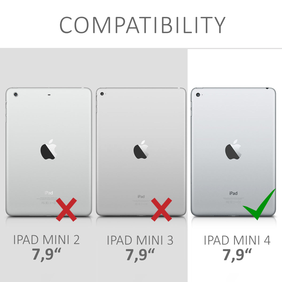 kwmobile Case compatible with Apple iPad Mini 4 - Tablet Cover - Tab Case Silicone Protective Cover