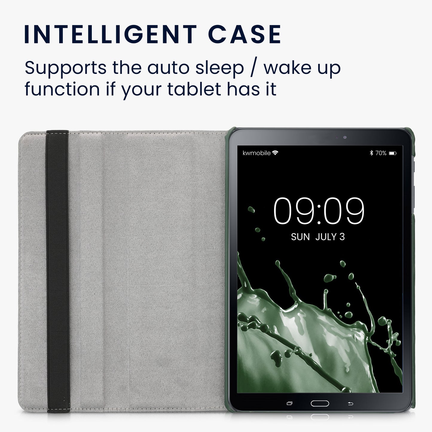 kwmobile Protective Case compatible with Samsung Galaxy Tab A 10.1 (S-Pen) (2016) - 360° Tablet Cover Case