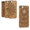 kwmobile Hülle kompatibel mit Apple iPhone SE (2022) / iPhone SE (2020) / iPhone 8 / iPhone 7 - Kork Handyhülle - Handy Case Cover Schutzhülle Aufgehende Sonne Dunkelbraun Hellbraun Dunkelbraun  [dsg02]