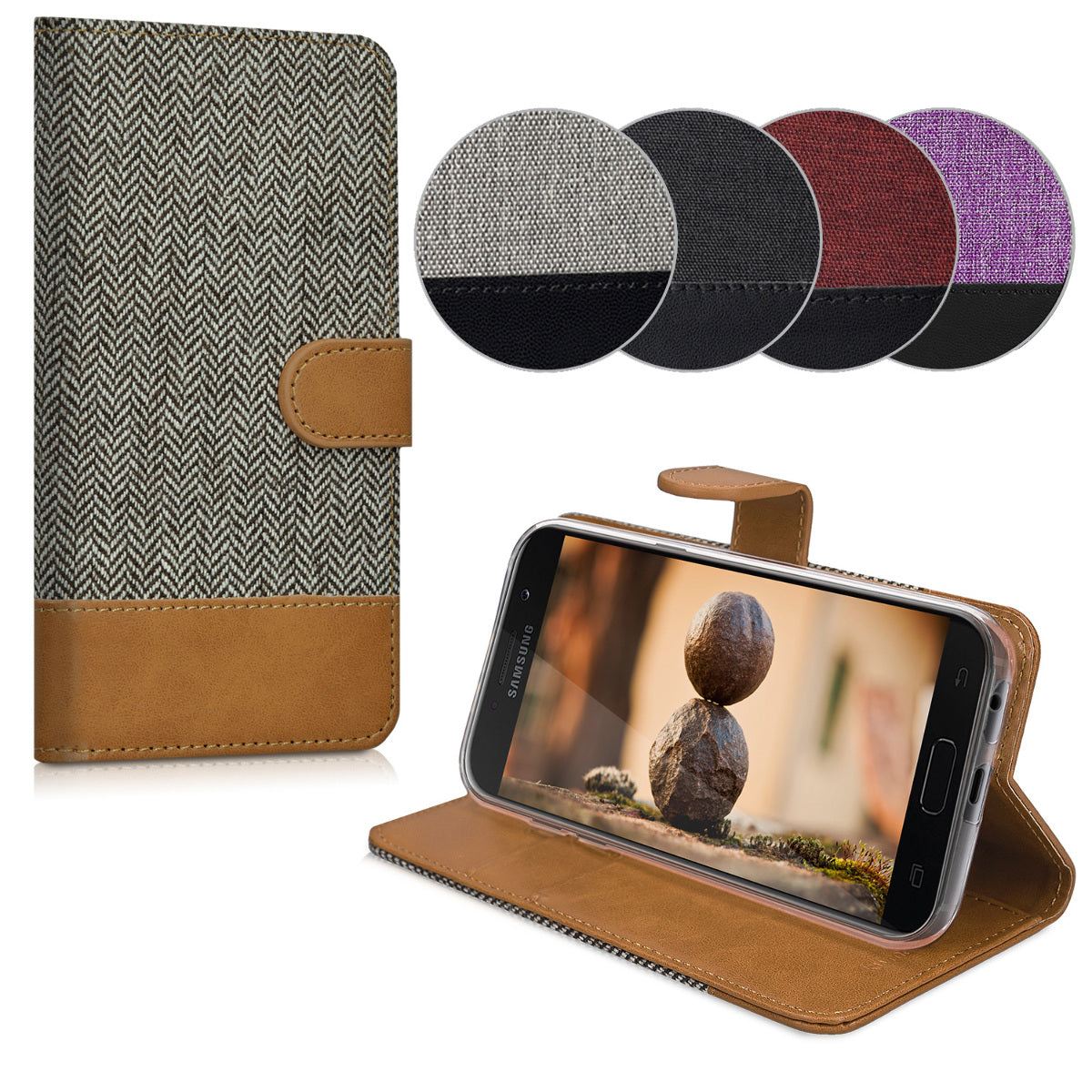 Faux Leather Case compatible with Samsung Galaxy A5 (2017)