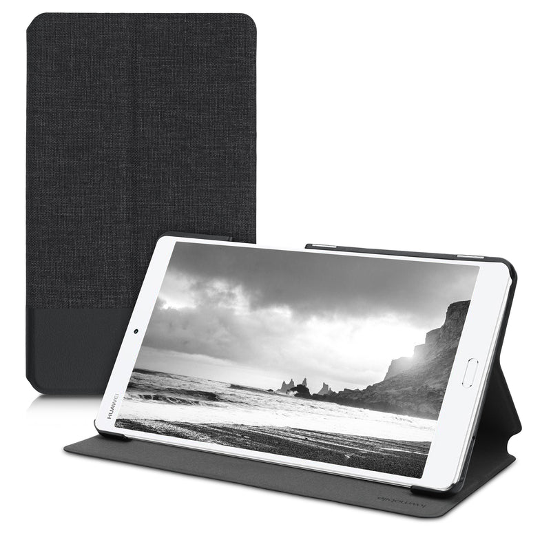 kwmobile Protective Case compatible with Huawei MediaPad M3 8.4 - Slim Case - Tablet Cover Case with Stand Black