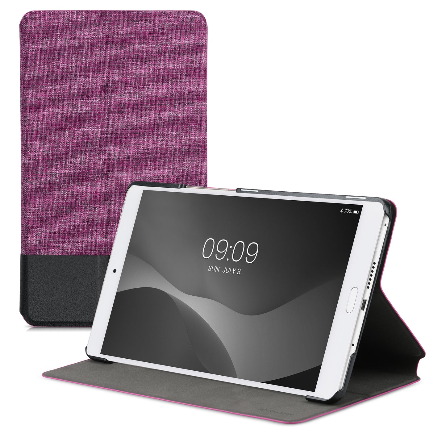 kwmobile Protective Case compatible with Huawei MediaPad M3 8.4 - Slim Case - Tablet Cover Case with Stand Black