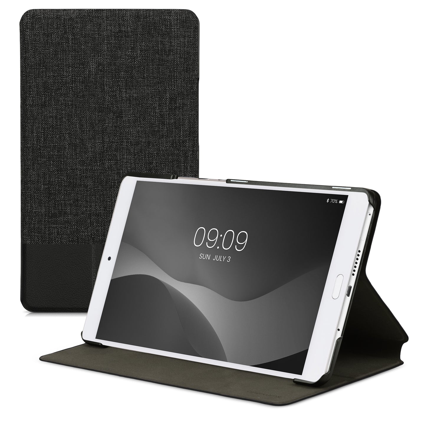 kwmobile Protective Case compatible with Huawei MediaPad M3 8.4 - Slim Case - Tablet Cover Case with Stand Black