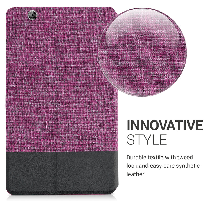 kwmobile Protective Case compatible with Huawei MediaPad M3 8.4 - Slim Case - Tablet Cover Case with Stand Black