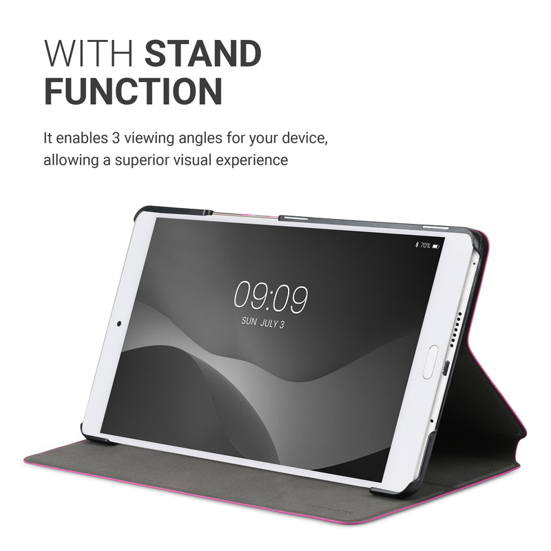 kwmobile Protective Case compatible with Huawei MediaPad M3 8.4 - Slim Case - Tablet Cover Case with Stand Black