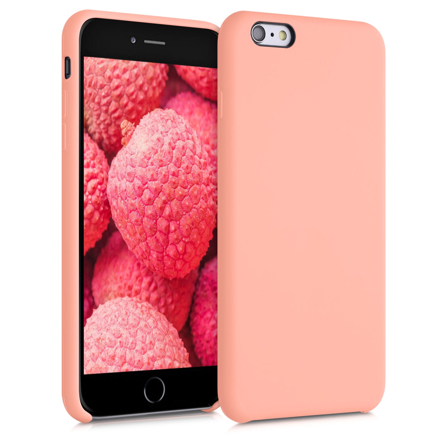 kwmobile Phone Case for Apple iPhone 6 Plus / 6S Plus Case - Silicone Case - Wireless Charging - Protective Cover