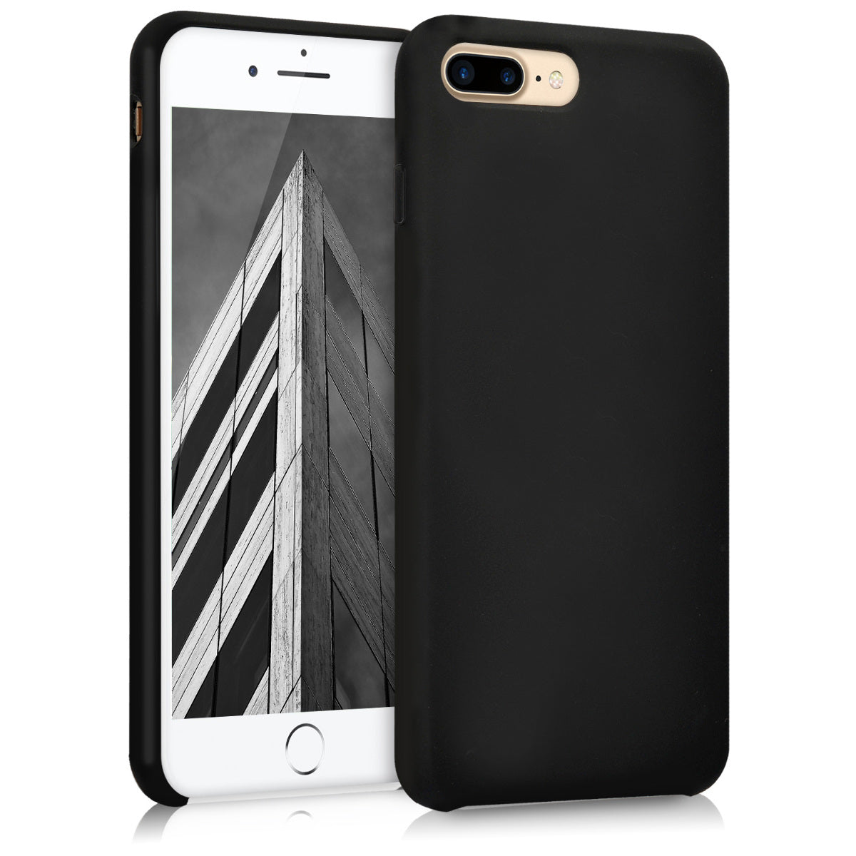kwmobile Phone Case for Apple iPhone 7 Plus / iPhone 8 Plus Case - Silicone - Wireless Charging - Protective Cover