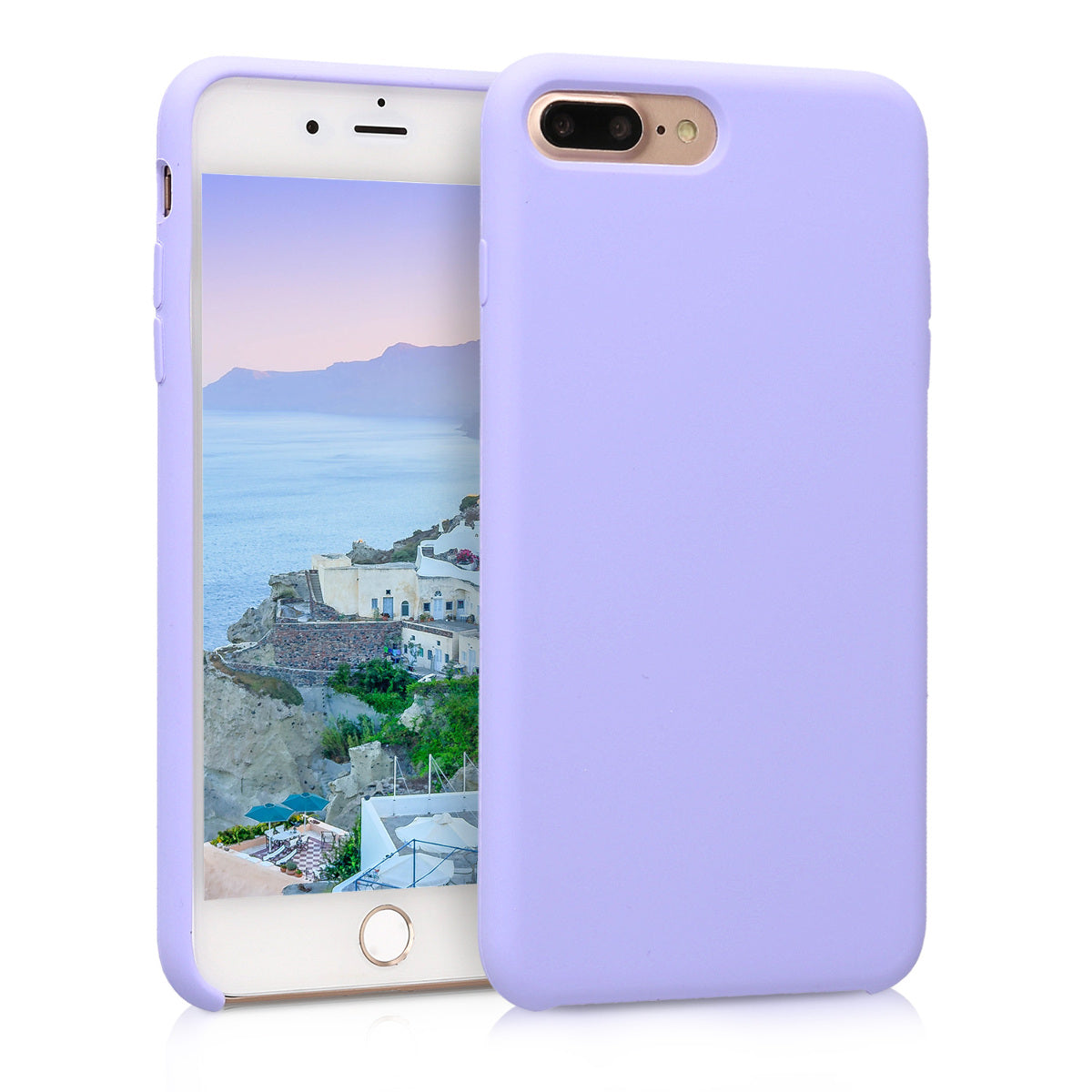 kwmobile Phone Case for Apple iPhone 7 Plus / iPhone 8 Plus Case - Silicone - Wireless Charging - Protective Cover