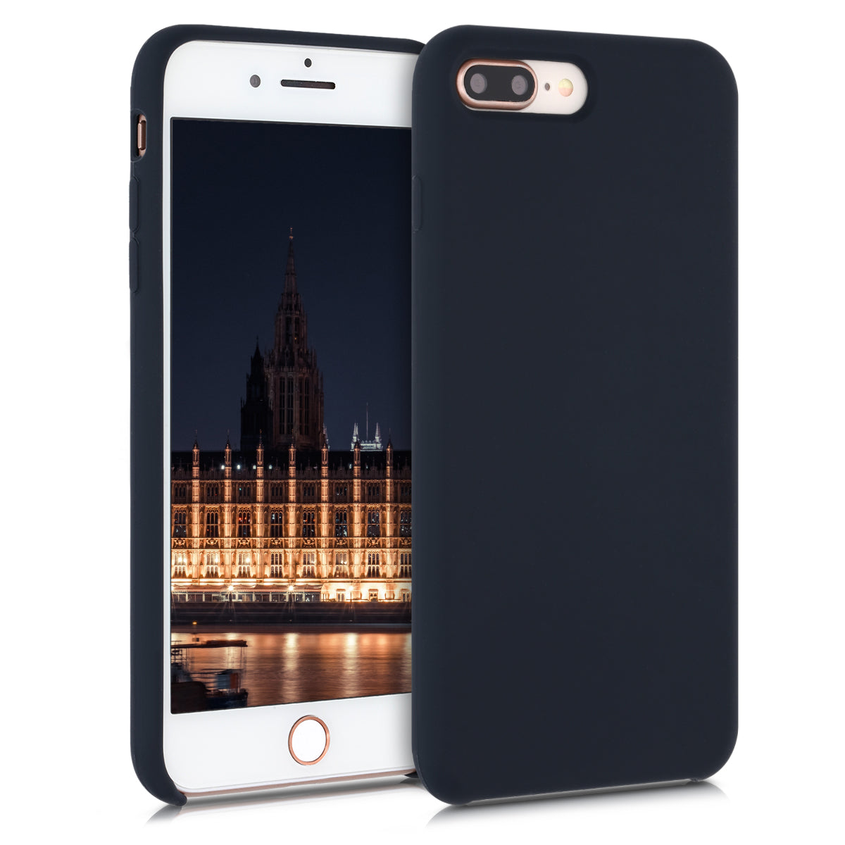 kwmobile Phone Case for Apple iPhone 7 Plus / iPhone 8 Plus Case - Silicone - Wireless Charging - Protective Cover