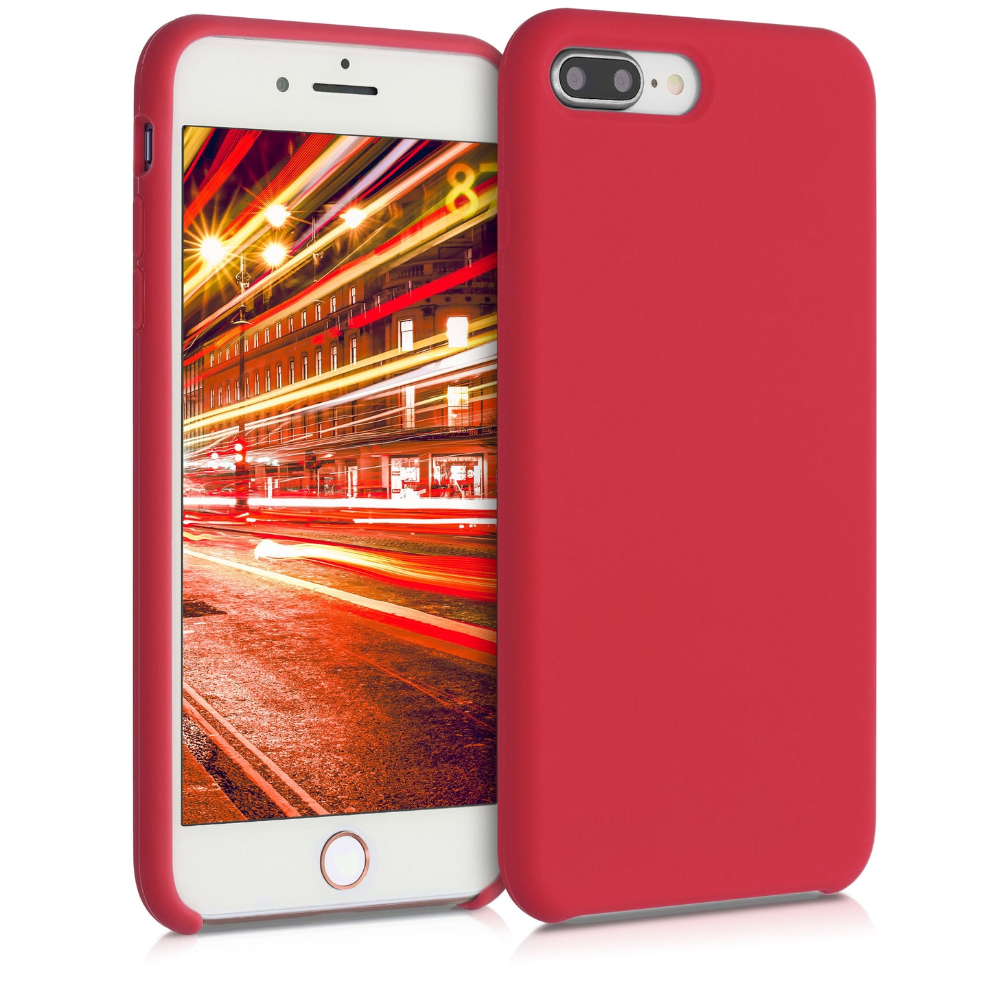 kwmobile Phone Case for Apple iPhone 7 Plus / iPhone 8 Plus Case - Silicone - Wireless Charging - Protective Cover