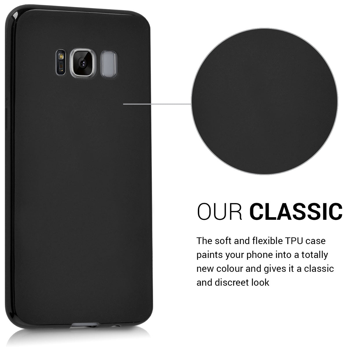 kwmobile Phone Case for Samsung Galaxy S8 Case - Wireless Charging - Protective Cover