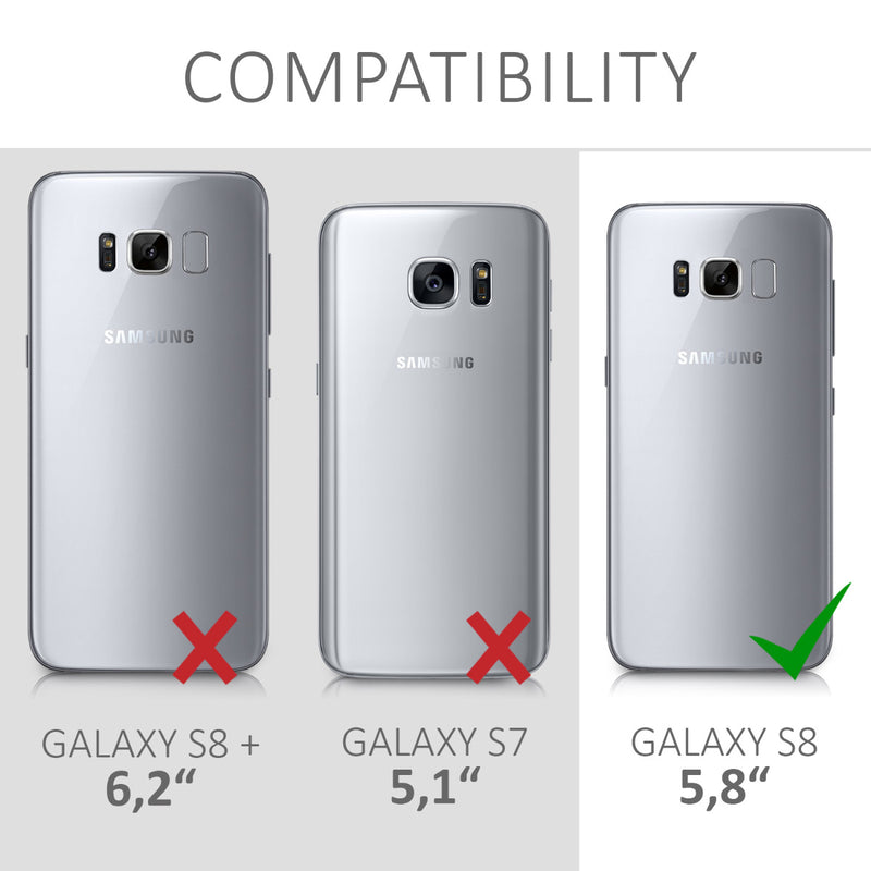 Faux Leather Case compatible with Samsung Galaxy S8