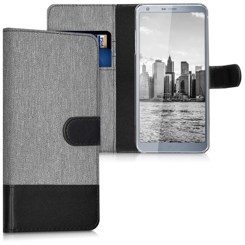 kwmobile Wallet Case compatible with LG G6 - Case with Stand - Phone Cover Card Slots