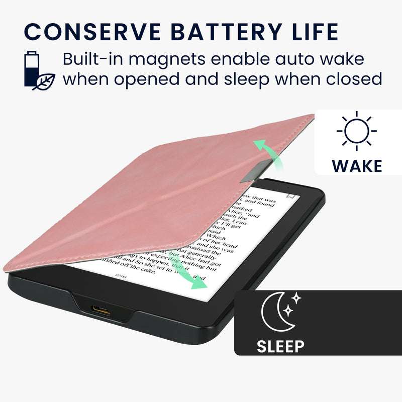 kwmobile Case for Kobo Aura Edition 2 - eReader Foldable Cover with Auto Sleep Function - Stand Case