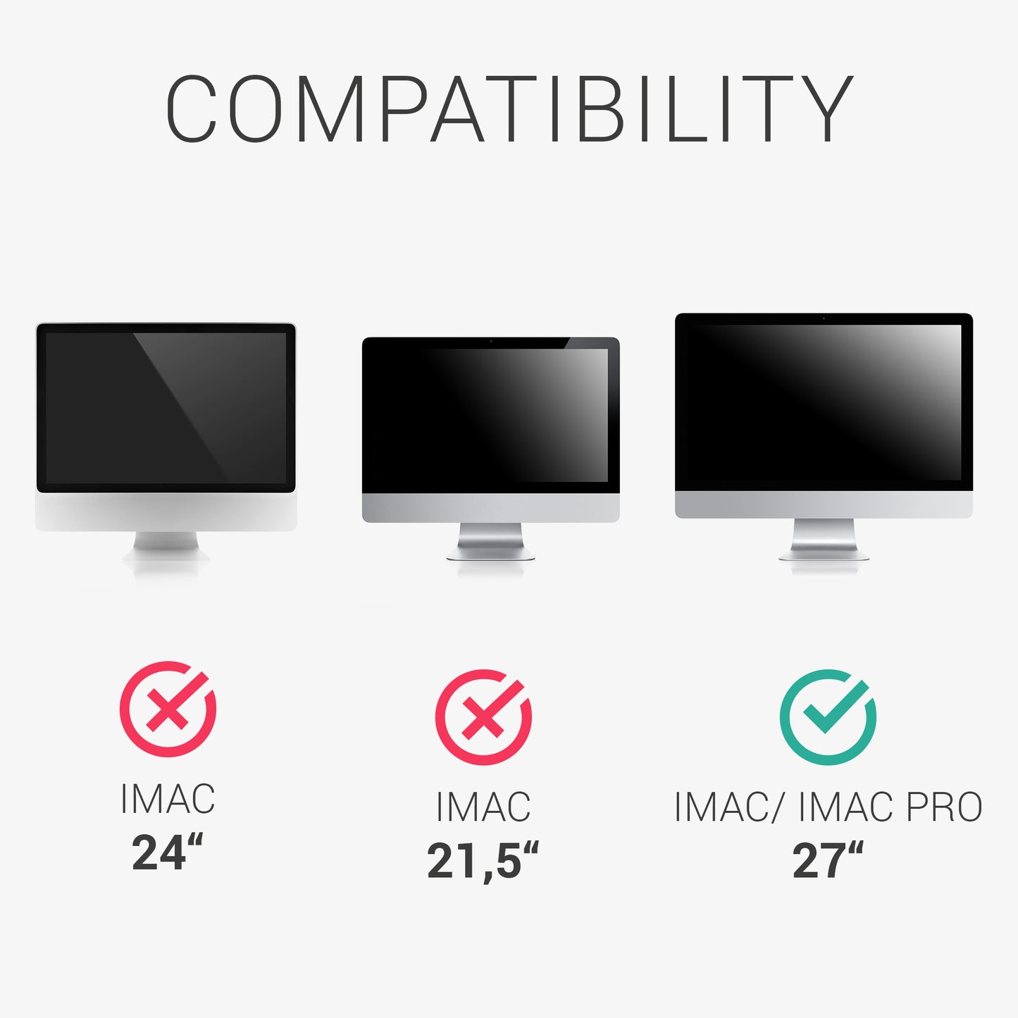 kwmobile Protective Cover compatible with Apple iMac 27" / iMac Pro 27" - PC Monitor Cover - Computer Cover Case