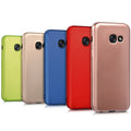 kwmobile Case kompatibel mit Samsung Galaxy A3 (2017) Hülle - Schutzhülle aus Silikon metallisch schimmernd - Handyhülle Metallic Blau Metallic Blau  