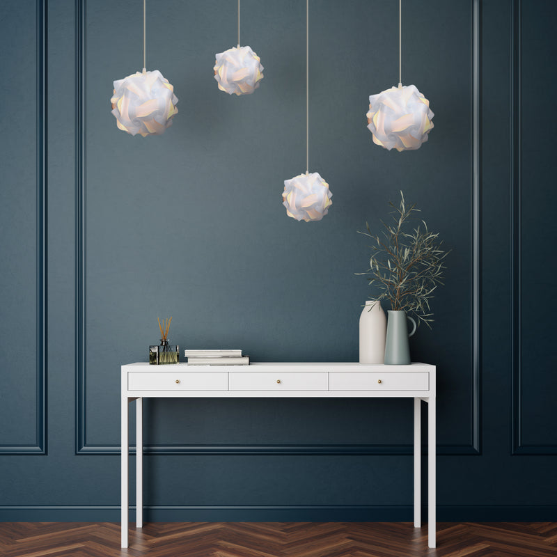 kwmobile Puzzle Lampshade Hanging Lamp - Ceiling Lamp Pendant Light - Puzzle Lamp min. 15 Designs - Size M Ø approx. 27 cm