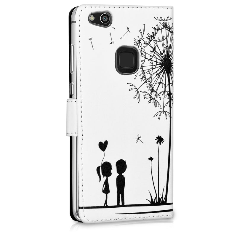 kwmobile Wallet Case Compatible with Huawei P10 Lite - Cover with Stand and Card Slots