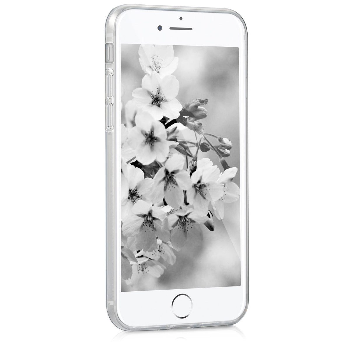 kwmobile Case Compatible with Apple iPhone SE (2022) / iPhone SE (2020) / iPhone 8 / iPhone 7 - Silicone Transparent Cover
