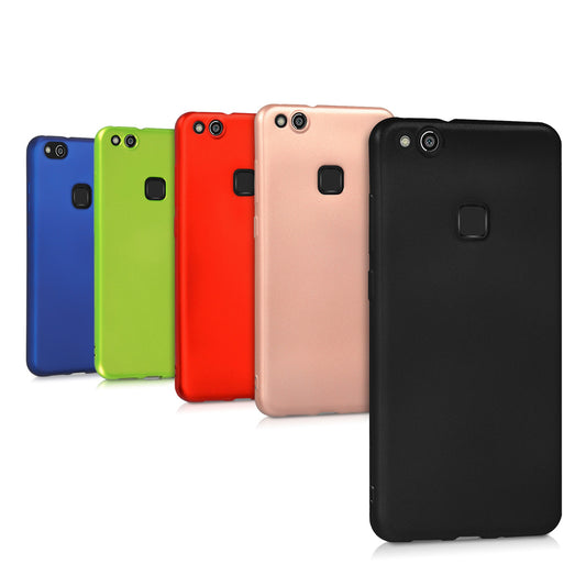 kwmobile Case kompatibel mit Huawei P10 Lite Hülle - Schutzhülle aus Silikon metallisch schimmernd - Handyhülle Metallic Karibikblau Metallic Karibikblau  